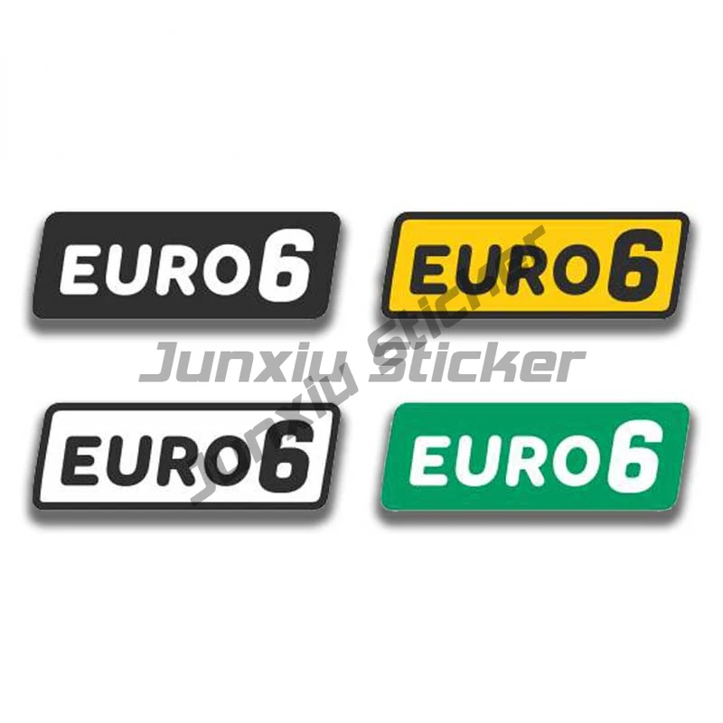 

For EURO 6 Car Accessories Stickers Camper Waterproof Vinyl Car Wrap Decal Laptop RV JDM VAN Decals