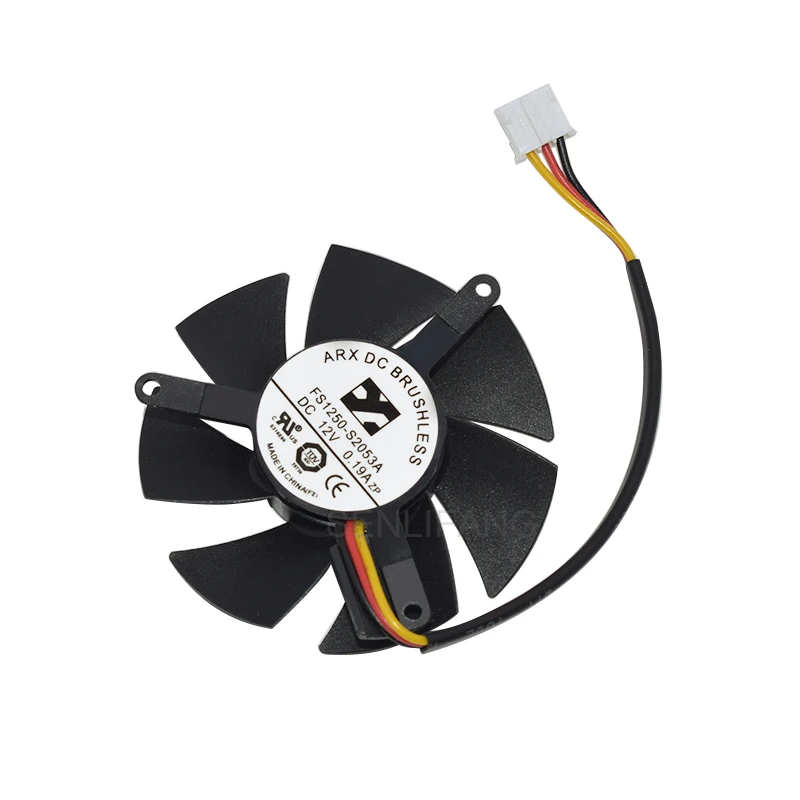 Genuine new Gigabyte GTX1050/1050Ti FS1250-S2053A 12V 0.19A  graphics card fan