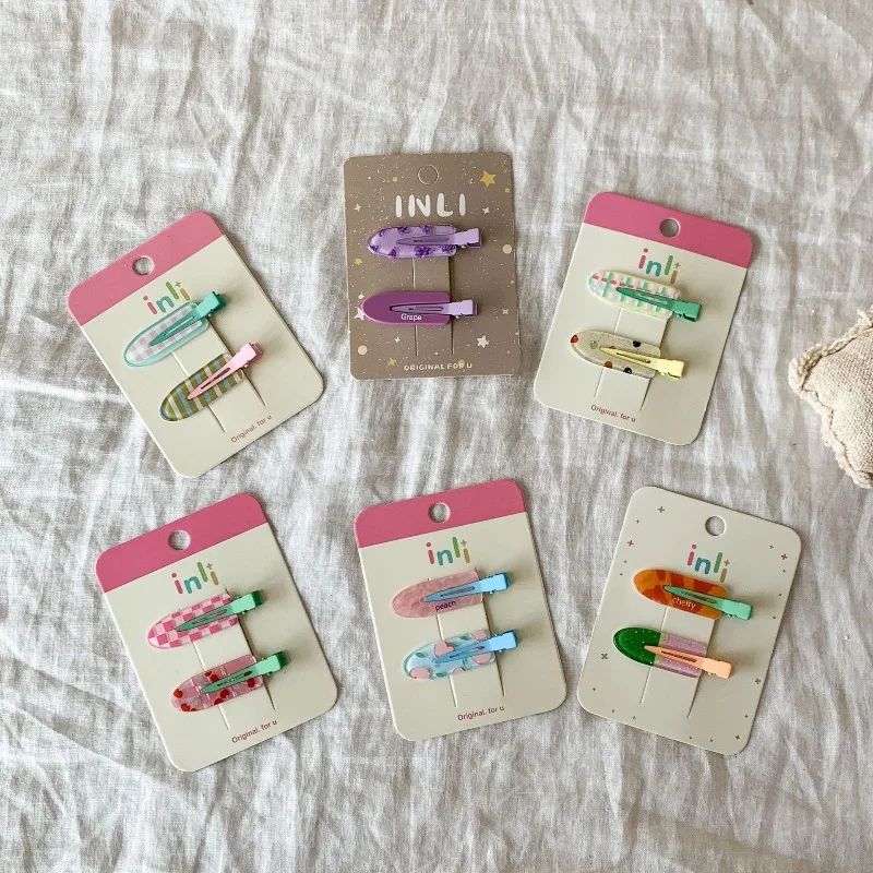 

Милые заколки для волос для детей и девочек, красочные заколки в клетку с узором в полоску, модные милые аксессуары для волос, набор для ежедневной укладки F878