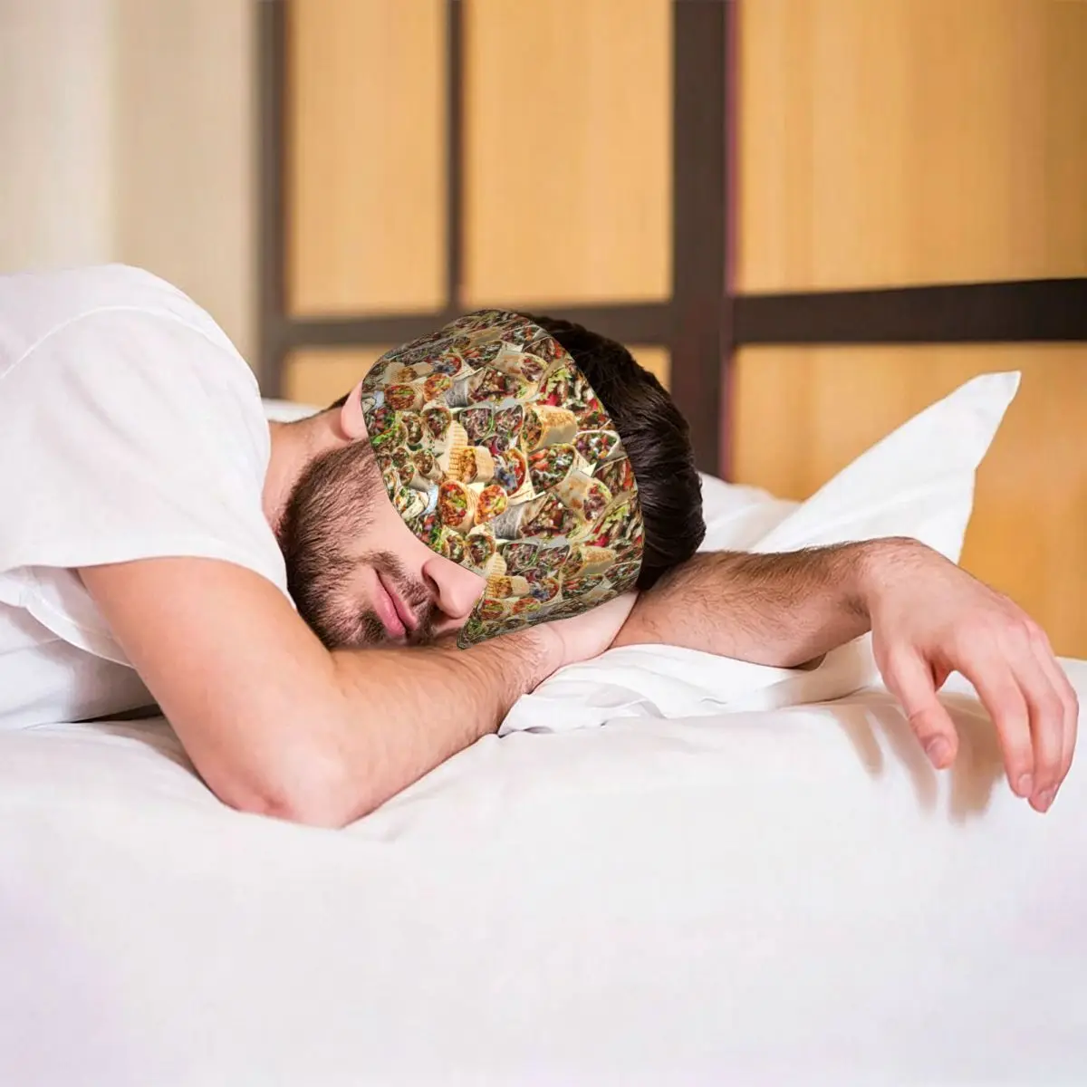 Kebab Fresh Ingredients sleep mask Light Blocking Portable Eye Cover for Girls Boys Home Sleeping Party Gift Eyeshade eyepatch view 6