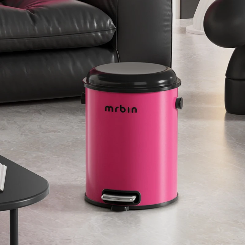 

Корзина для мусора с ножной педалью, креативная мусорная корзина для гостиной, ванная комната, современные мусорные баки для кухни, мусорное ведро для утилизации пищевых отходов с крышкой