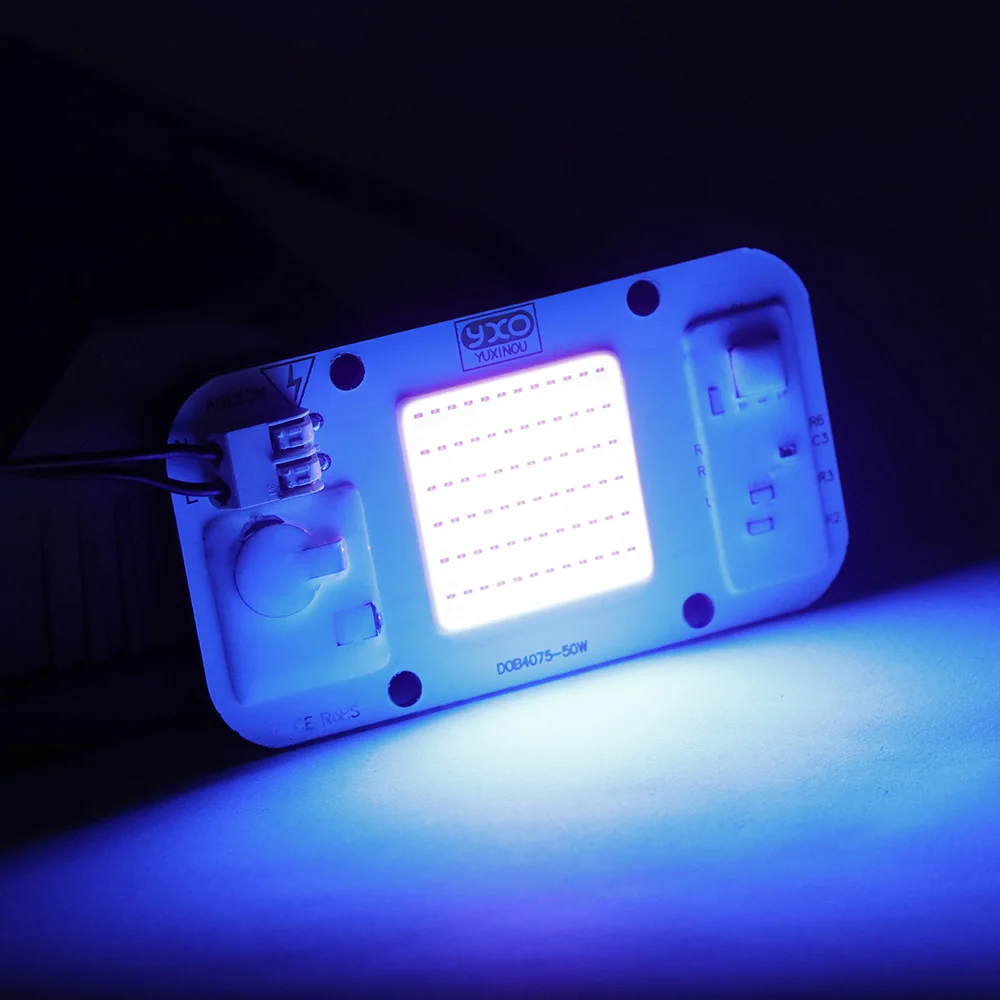 220v 50w led uv de alta potência 395nm lâmpada uv chip magnético grânulo diodo lâmpada fluorescente para cura da impressora