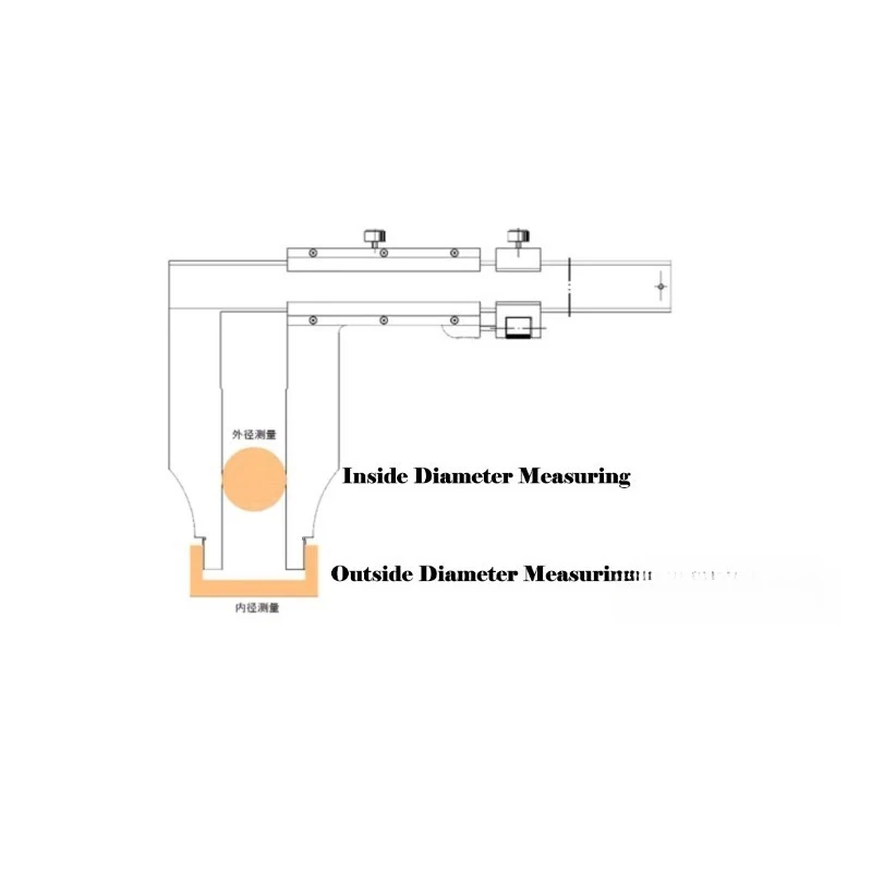 عرض أداة قياس 0-1500 مم 6 بوصة مادة Lcd بلاستيكية طويلة الفك الورنية الفرجار الرقمي الإلكتروني #5