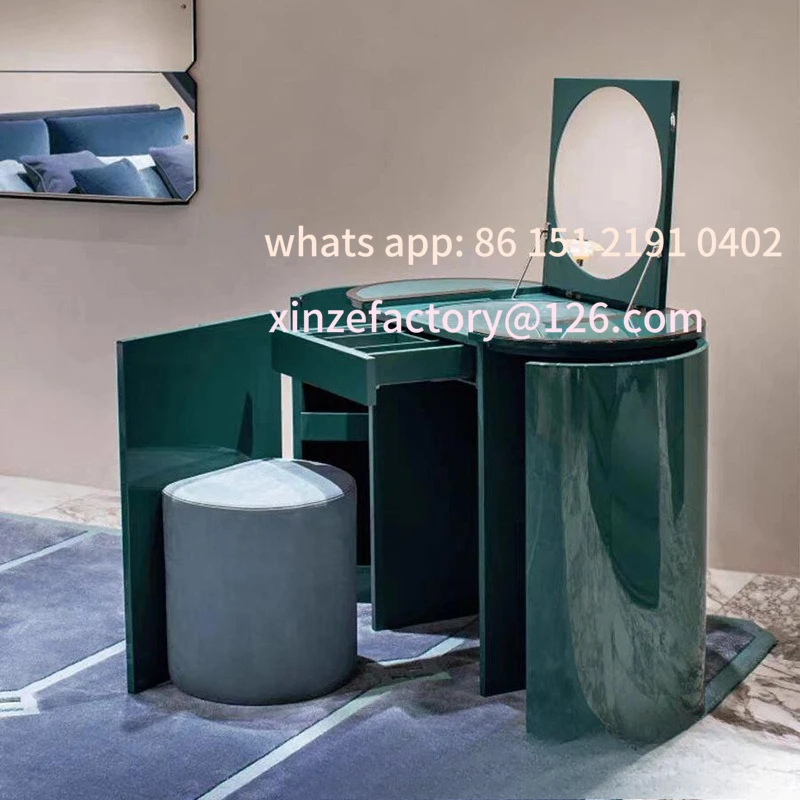 

Customizable Premium Dresser Storage Cabinet Integrated Modern Light Luxury Household High-end Solid Wood Mirror Makeup Table