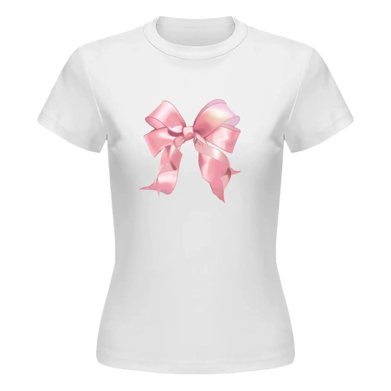 

Summer Women's T Shirt Print Casual Short Sleeve T-Shirts Fashion Streetwear Crew Neck Pullover Female Slim Tops Tees Clothing