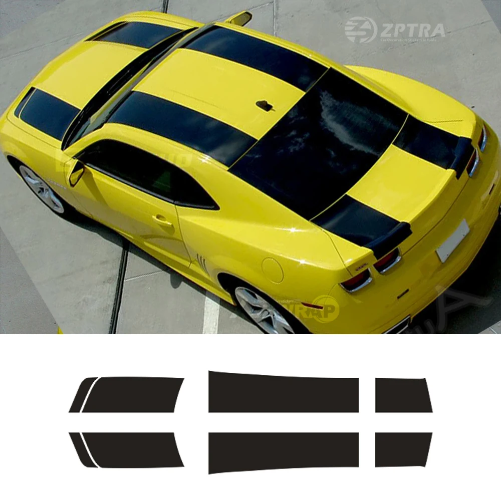 2010-2013 2014 2015 For Camaro Racing Stripes BUMBLE BEE 2 Rally VInyl Graphics Decals Kit for SS, RS, LT, LS Models