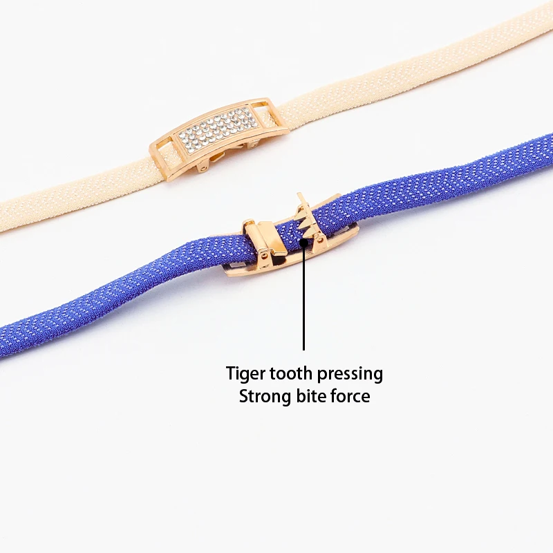 

Silver Diamond Lock Shoelaces No Tie Shoe Laces Without Ties Flat Shoelace for Shoes Accessories Elastic Laces Sneakers Tennis