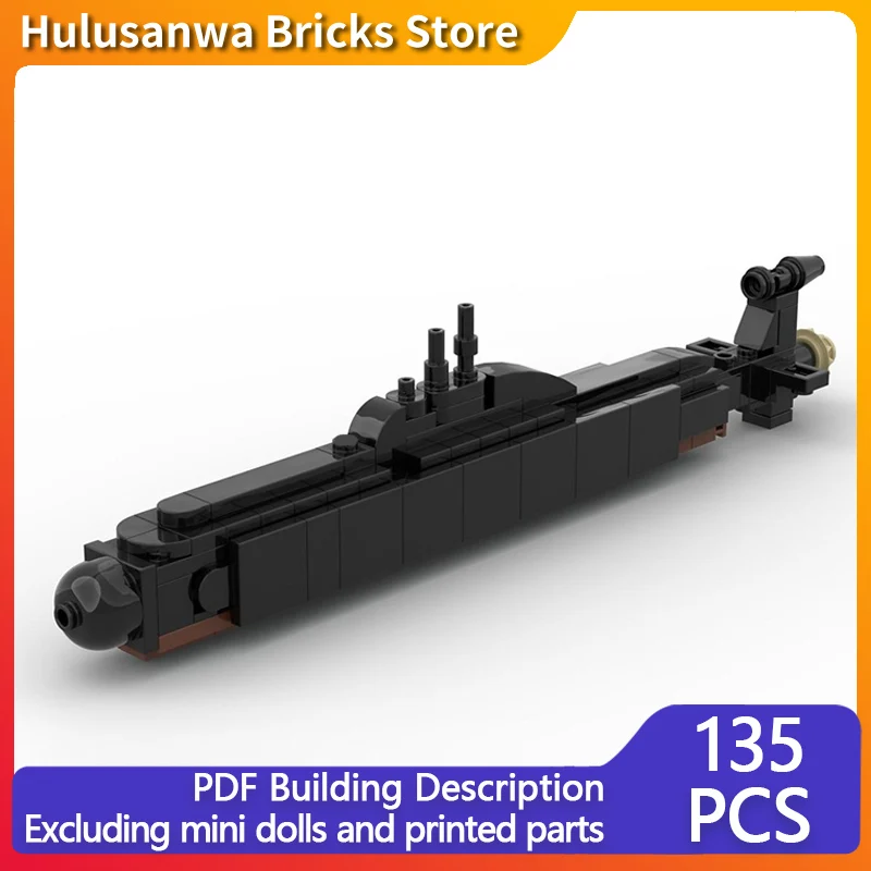 

Akula-Class Nuclear Submarine Model MOC Building Bricks War Equipment Modular Technology Gift Holiday Assemble Children Toy Suit