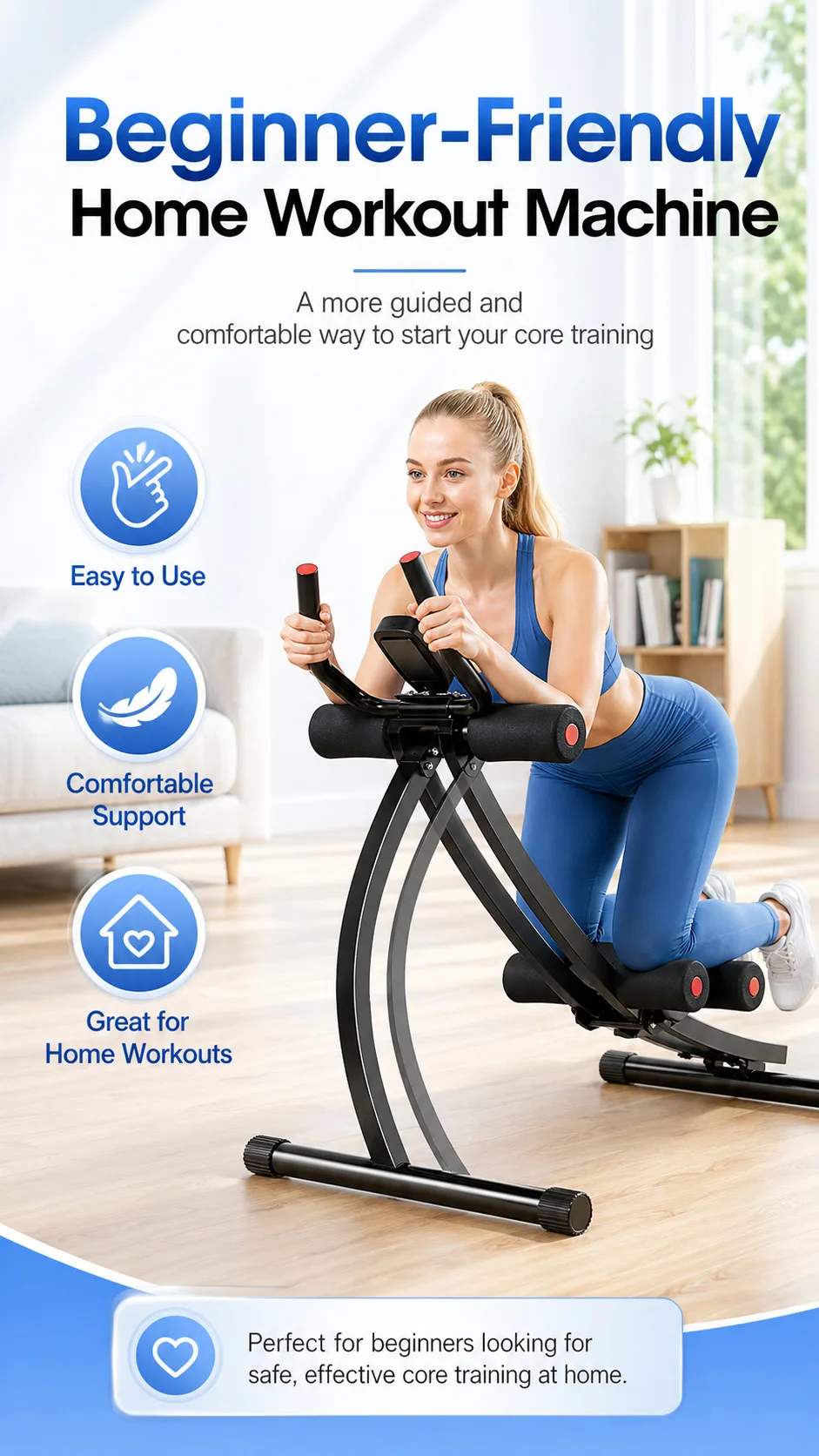 Abdominal Rolling Machine Abdominal Muscle Training Device Abdominal Compression and Waist Shaping Machine Slim Belly Fitness