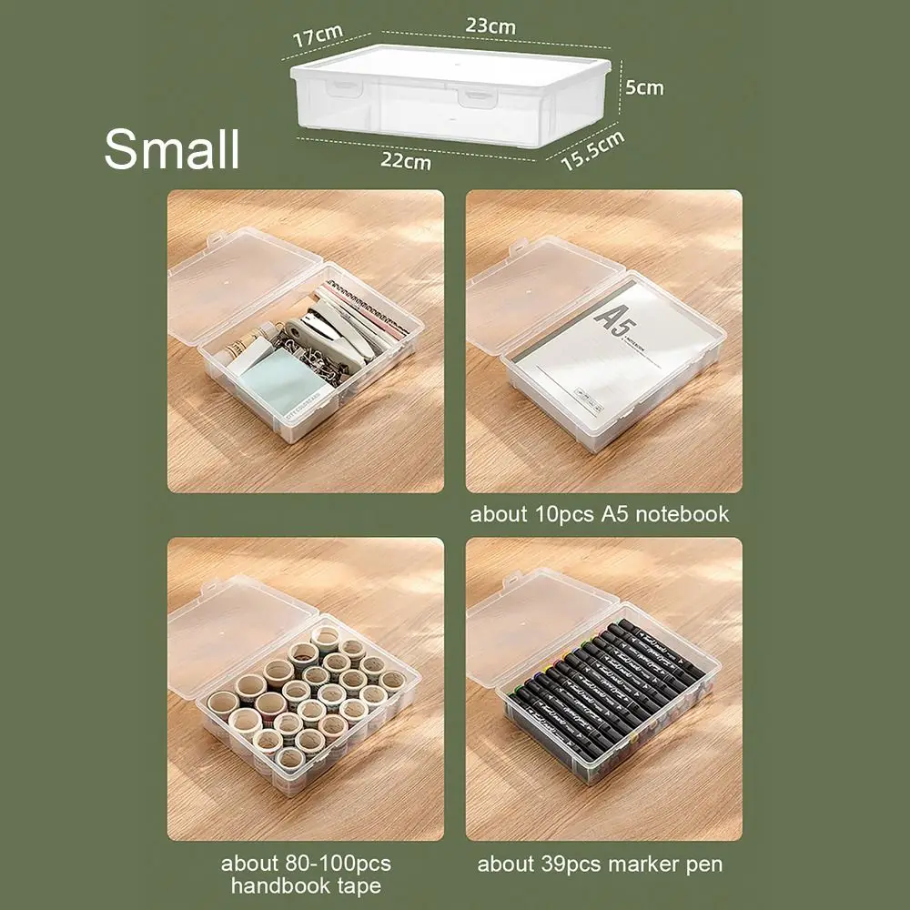 1Pcs School Home Office Supplies Document Storage Container Multifunctional Transparent A4 A5 File Organizer Dustproof Plastic - view 6