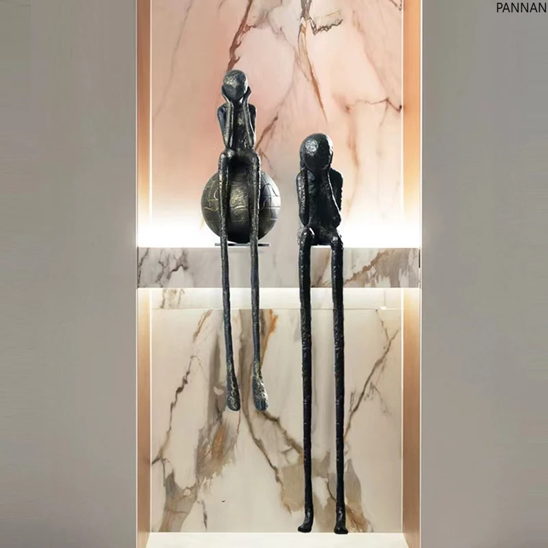 الشكل الديكور الشرفة المتخصصة النحت الإنسان الحرف اليدوية غرفة المعيشة مكتب أمامي خزانة الجلوس زخرفة #3