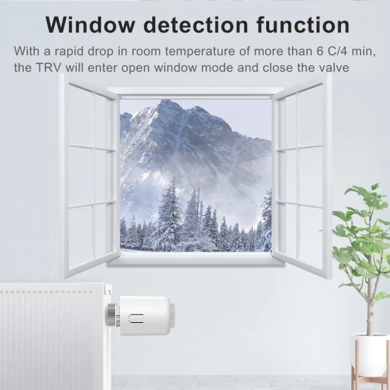 Tuya Zigbee Temperature Controller TRV Radiator Actuator Valve Thermostatic Radiator Valve Support Alexa Google Home