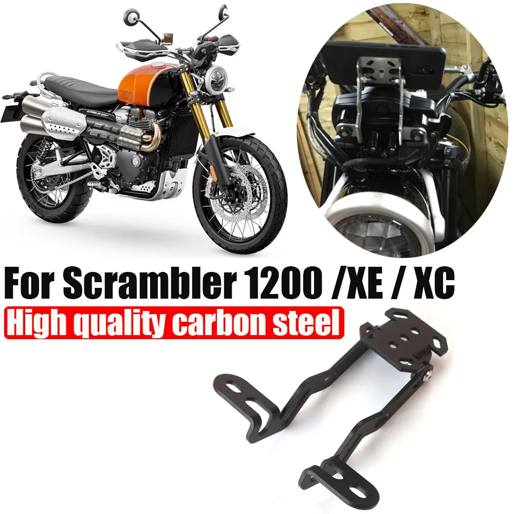 

For Scrambler 1200 Motorcycle CNC Navigation Bracket GPS Phone Holder For Scrambler1200 XE XC NEW Accessories GPS Adapter Holder