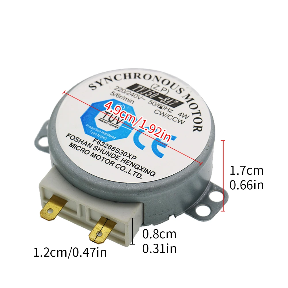 High Quality Microwave Tray Motor 220-240V 4W Suitable for Synchronous Motor TYJ50-8A7 of Blower