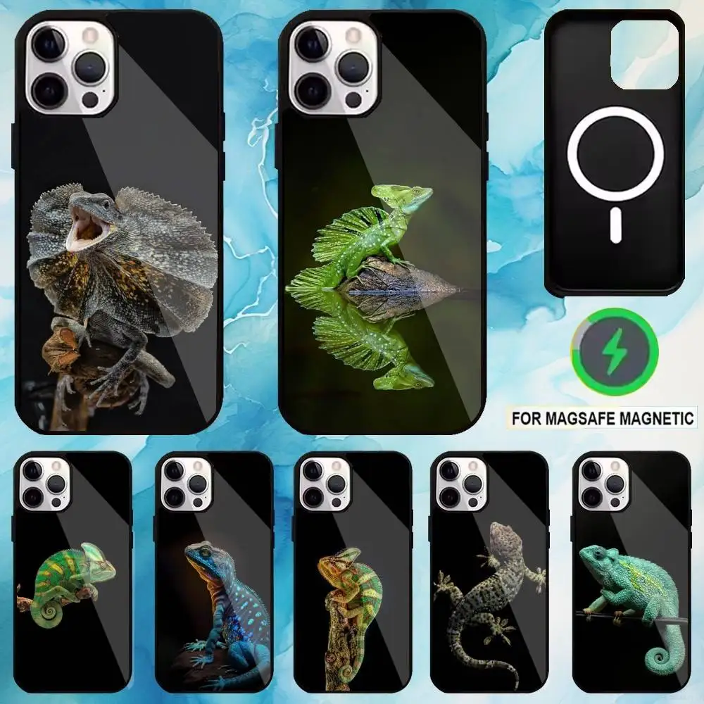 

Lizard Camo Wonders Phone Case For iPhone17,16,15,14,13,12,11 Plus,Pro Max Magnetic For Magsafe Wireless Charging