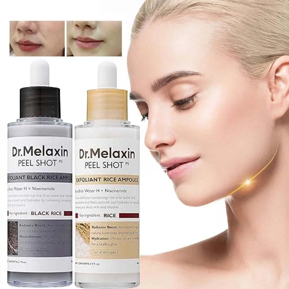 Dr. Melaxin-esencia exfoliante de arroz, exfoliante hidratante, suero suavizante blanco y negro, exfoliación suave, cuidado coreano de la piel