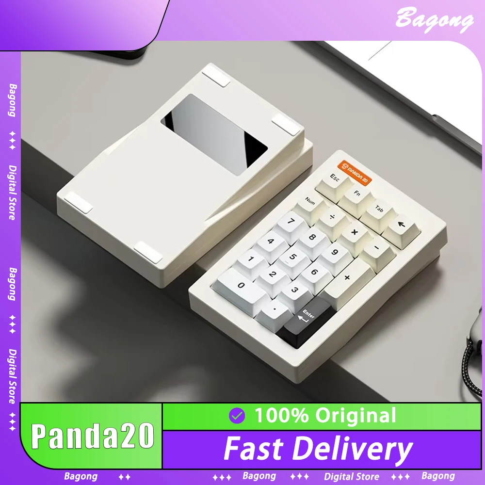 

MR Panda20 Num Keypad CNC Aluminum Wireless BT 2.4G Support DIY Switch RGB QMK VIA Customized Hot Swap Mini Number Keyboard