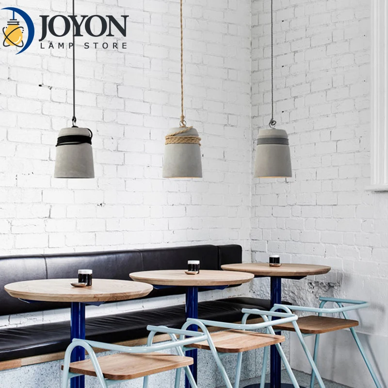 

Nordic Design Cement Pendant Light Modern Simple Creative Dining Room Kitchen Glass Hanging Lamp Restaurant Cafe Industrial Lamp