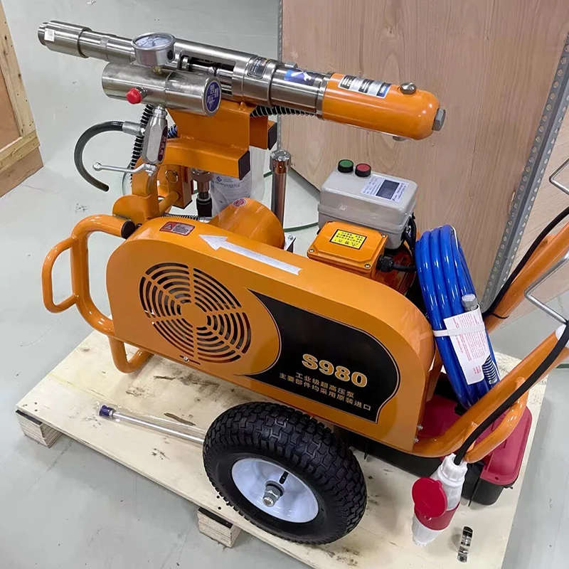 Multifunctional High Flow PPU Waterproof Putty Spraying Machine S980 Latex Paint/Polyurethane/Fireproof Coating Sprayer 4500W