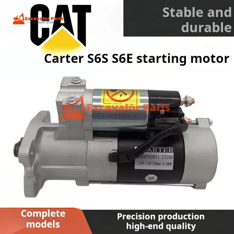 For XCMG XE CAT 320D 320C 320B 323D Starting Motor S6K Engine starter Excavator Parts