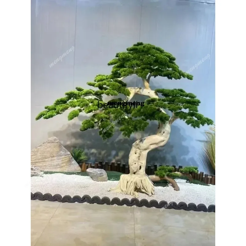 Artificial Pine Welcome Pine Landscape Fake Trees Hotel Lobby Soft Decoration Modeling OrnamentsX