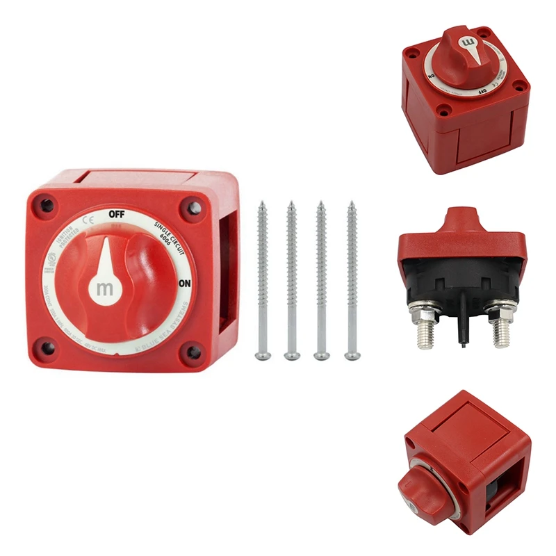 Mini Switch Cut On/Off Marine Boat 12-48V 100-300A Battery Switch Isolator Disconnect Rotary Easy To Use Selector 3 Position