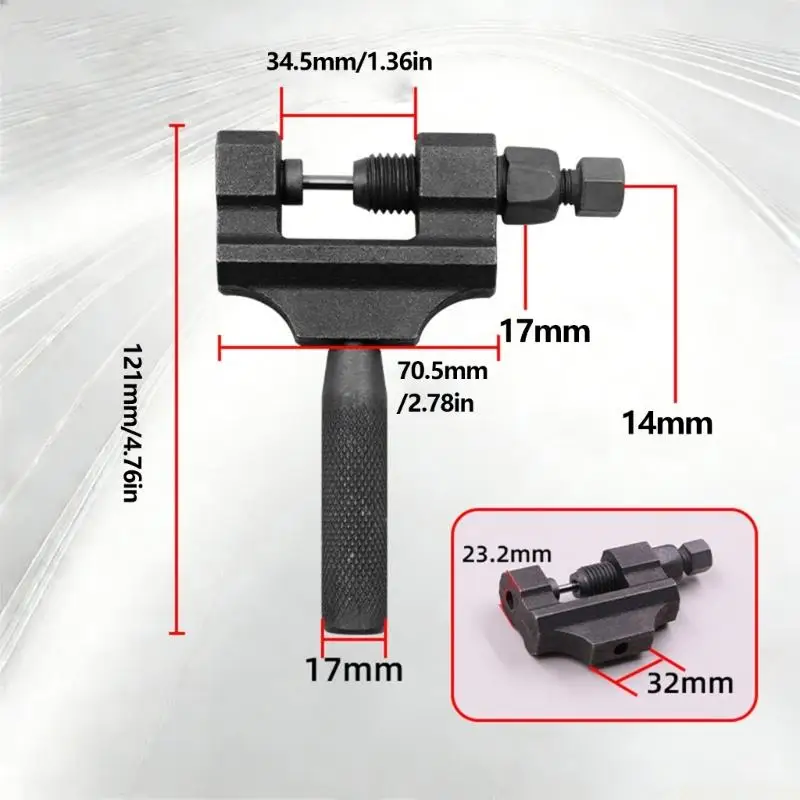 U2JB Heavy Duty Motorcycle Chain Breaker Removal Tool Works On 420 To 530 Chains Strong Metal Construction Precise Removal