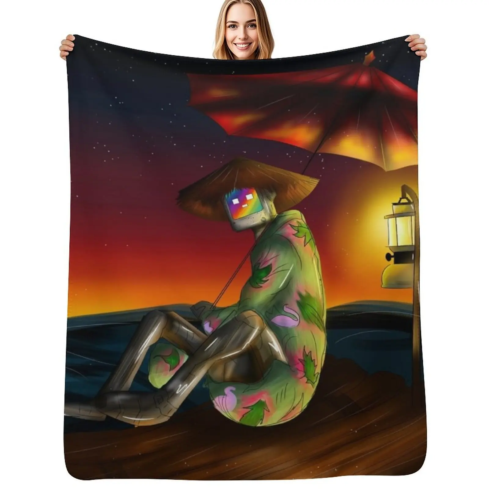 Momo // Stray Throw Blanket Thin Soft Blanket for Summer Night Sleeping