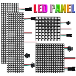 WS2812B Panel LED DC5V WS2812 5050 RGB Indywidualnie adresowalny cyfrowy elastyczny moduł pikseli Matrix Screen Light 8x8 16x16 8x32