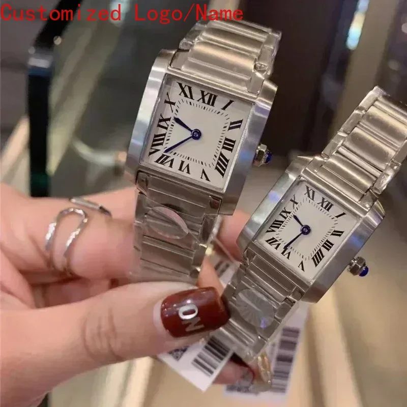 ساعة كوارتز موضة الرجال النساء الفضة الأصفر الذهب الرياضة سوار الفولاذ المقاوم للصدأ ساحة الساعات روما الياقوت حسب الطلب #1