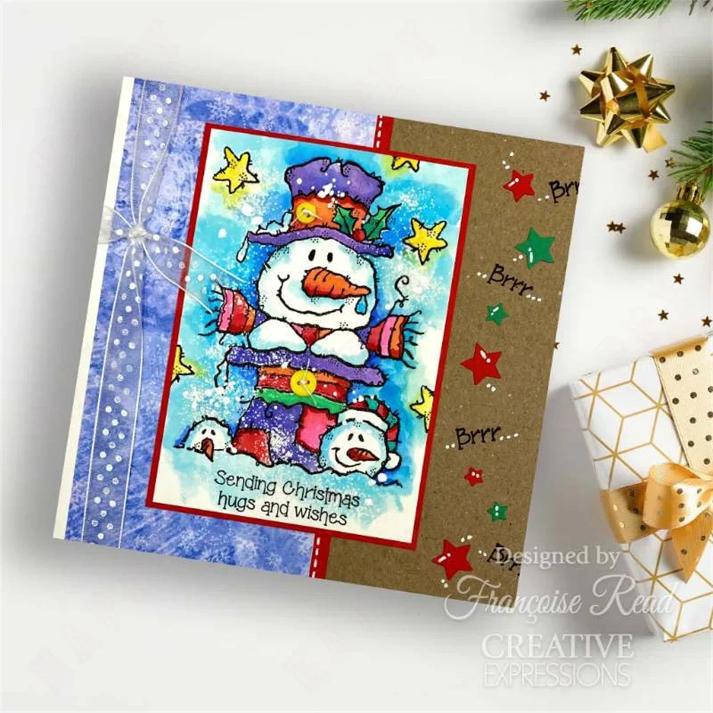 Moose Christmas Greetings Stamps 2024 Arrival New Metal Cutting Dies And Stamps Scrapbooking DIY Decoration Craft Embossing