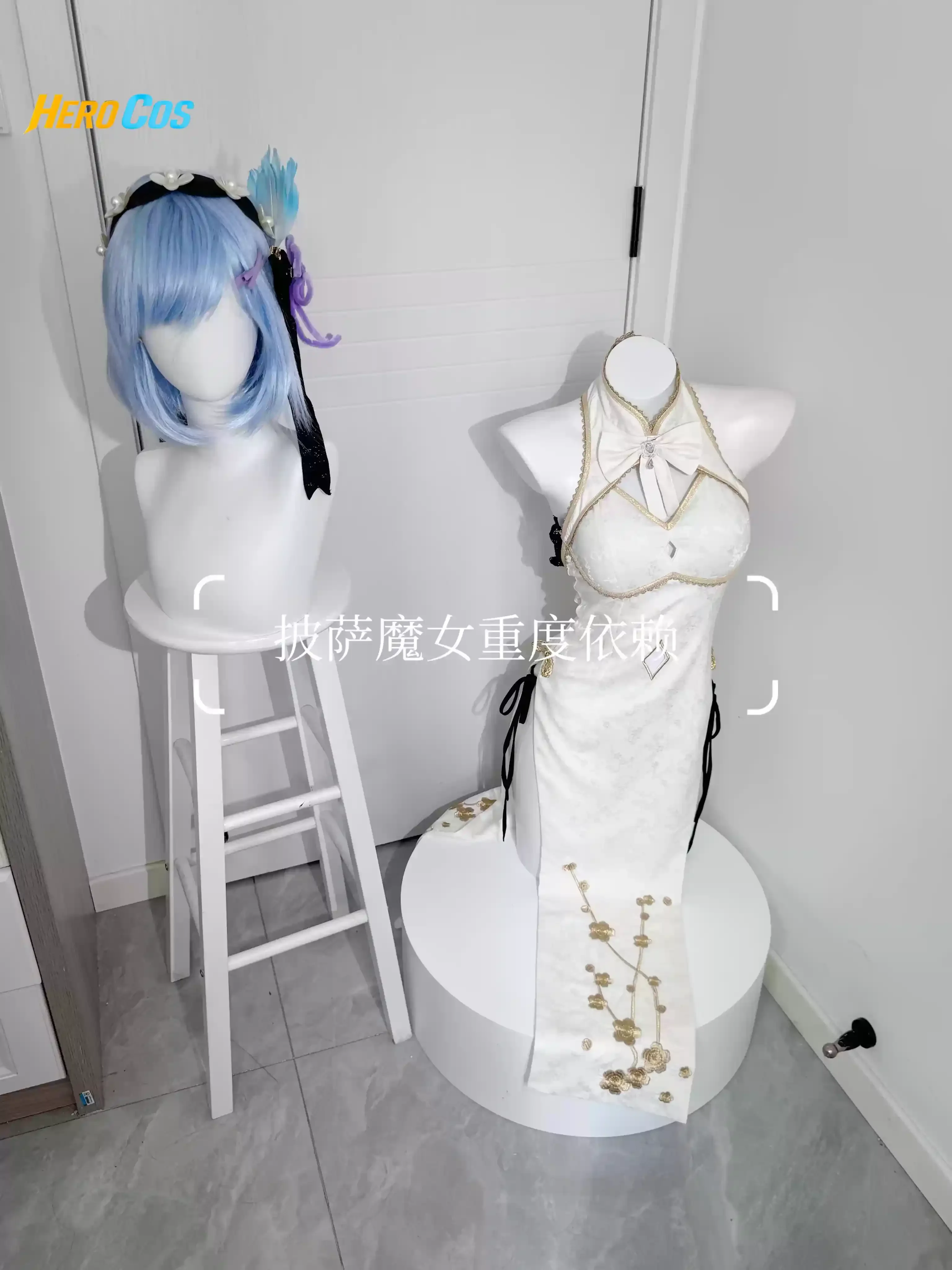 

Re:ZERO - Starting Life in Another World Rem Cosplay Costume Elegant Beauty Cheongsam Halloween Carnival Party HERO Cos