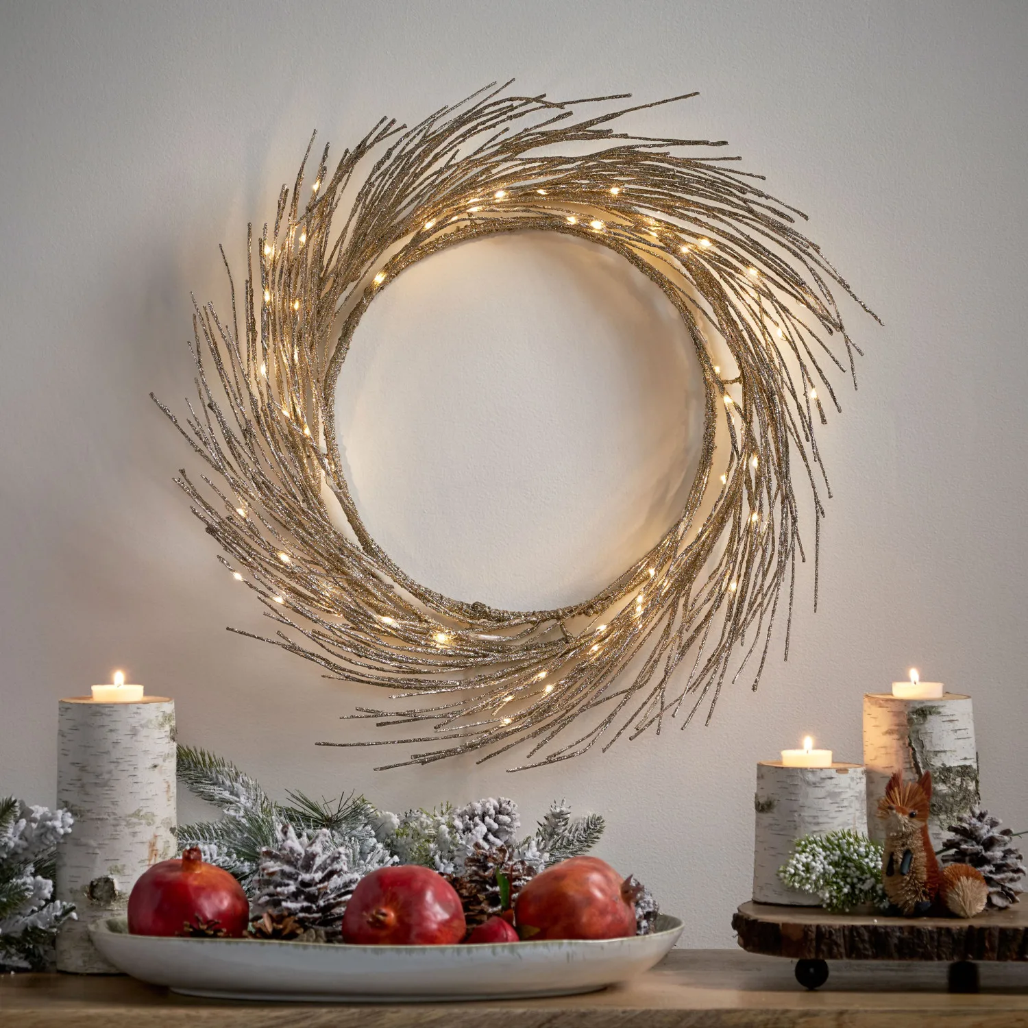 

24" PAPER WREATH WITH LED LIGHTS