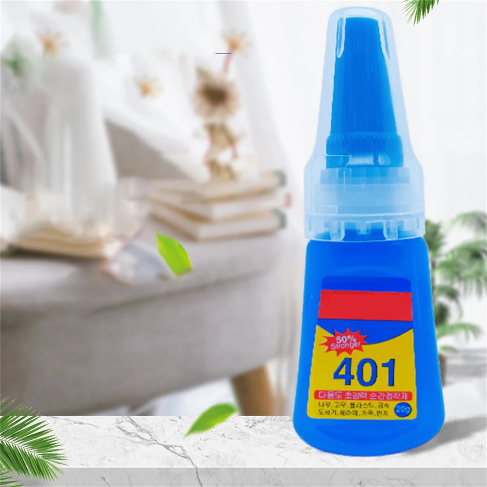 20ML 401 Glue Instant Fast Adhesive Bottle Stronger Super Glue Multi-Purpose Fix Super Strong Liquid Colorless Adhesive Glue