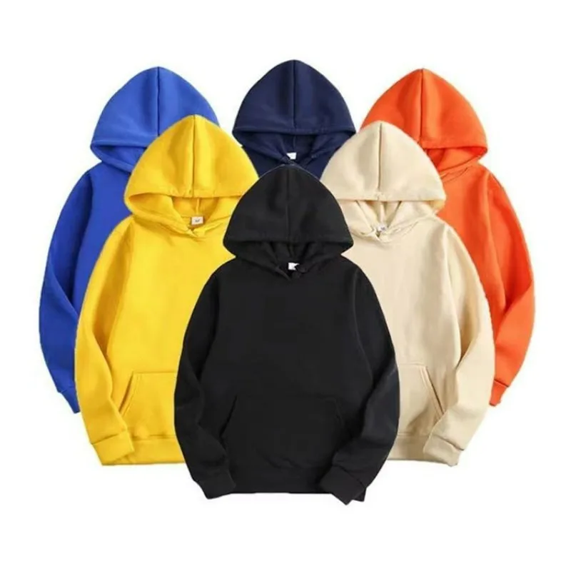 

Solid Color Casual Hoodie Man'S And Women'S Pocket Creative Sweatshirts All-Match Street Clothes Womens Fleece Unisex Pullovers