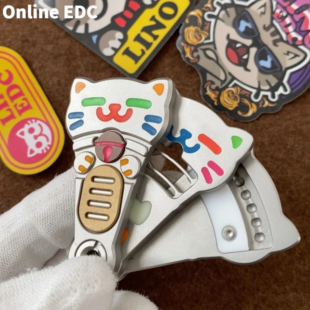 Jouets EDC d'occasion LINO EDC DUOBO diapason mécanique lumineux en acier inoxydable à trois couches Fidget curseur soulagement du Stress jouet adultes