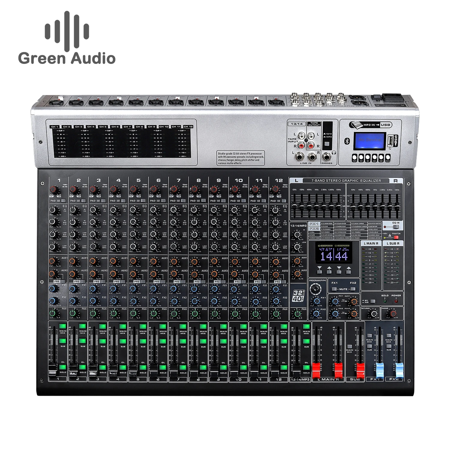 GAX-GBA14 Professional Performance Mixer With USB Dual Effect MP3 Mixer Support OEM Mixer