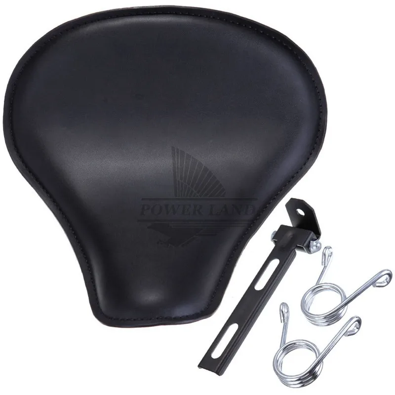 Motorcycle Solo Spring Seat Torsion Black Leather 2.8