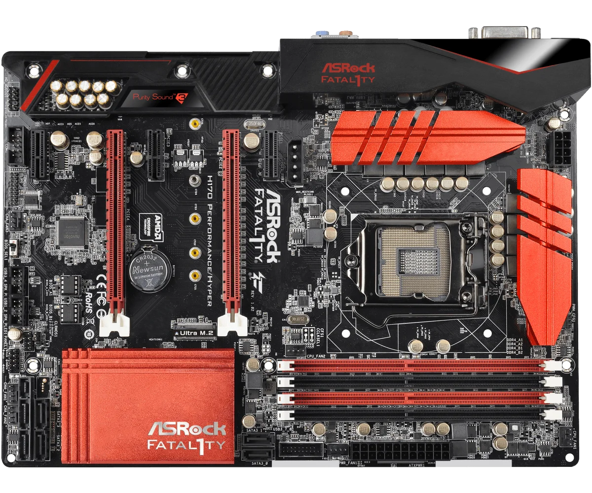 Imagem -02 - Placa-mãe Extrema Intel H170 Lga 1151 Ddr4 64g I77700 I56500 I3-6100 Cpu Atx Ultra M.2 Extreme Asrock-h170