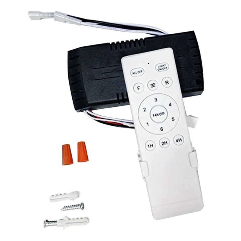 Universal Ceiling Fan Remote Control Kit Replacement, 6-Speed & Timing, Remote Replacement For DC Ceiling Fan Light