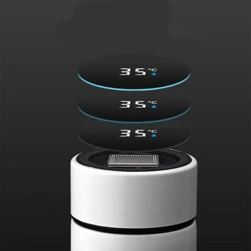New Stainless Steel Thermos Bottle - 500ml Led Digital Temp Display Vacuum Insulated Outdoor Coffee Cup Father's Day Gift