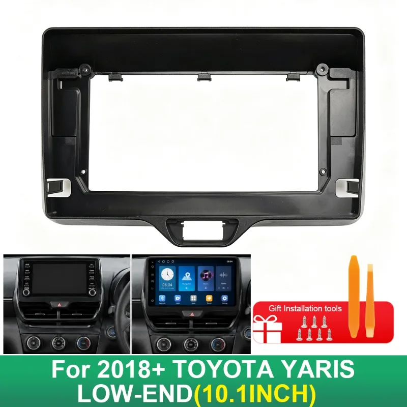 For 2018+ Toyota Yaris Low-End 10.1 Inch Car Radio Fascia Frame Dashboard Trim Panel