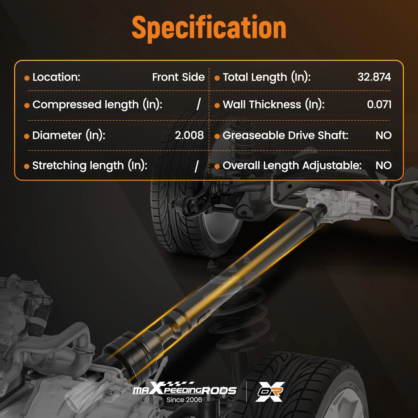 Árbol de accesorios delantero para Suzuki Grand Vitara Escudo JB627 JB420 2006-2014 27101-66J01