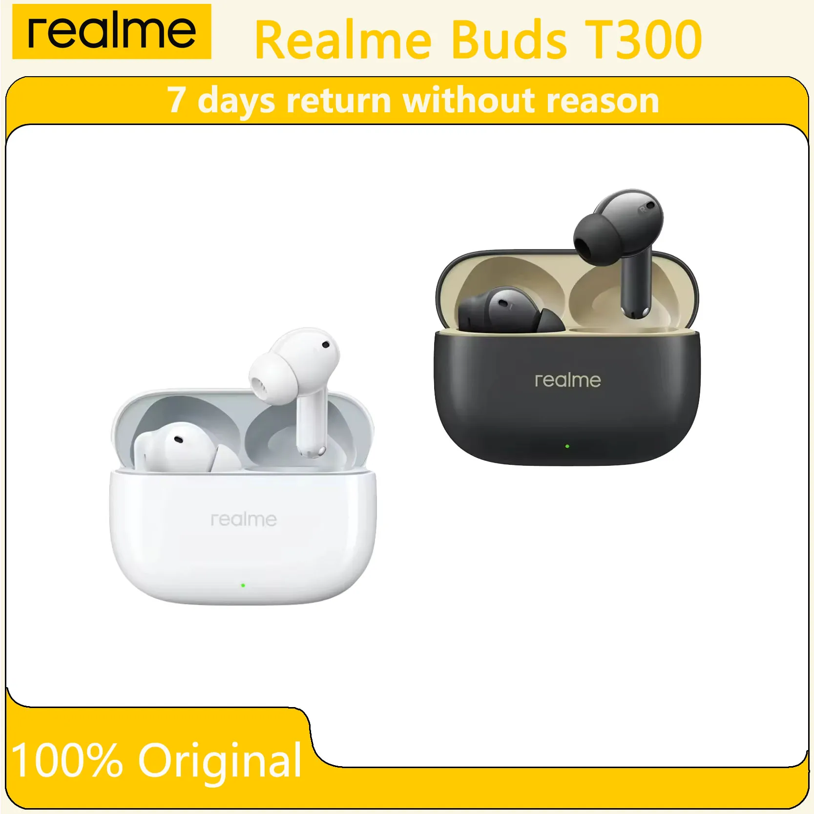 

Original OPPO Realme Buds T300 Earphones Wireless Bluetooth 5.3 Headphone 30dB Active Noise Reduction Earbuds Hifi Headset