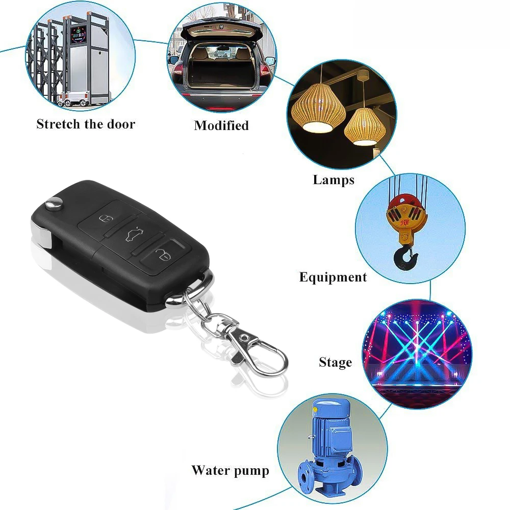 433MHz 3 Keys Duplicator Remote Control Face to Face Copy 433.92 mhz RF Wireless Transmitter for Garage Gate Door Opener Alarm