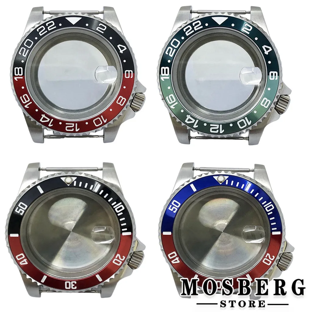 

40mm Watch Case With Bezel Solid Stainless Steel For NH35 NH36 ETA2836 Miyota 8215 8205 821A ETA 2824 PT5000 ST2130 Movement