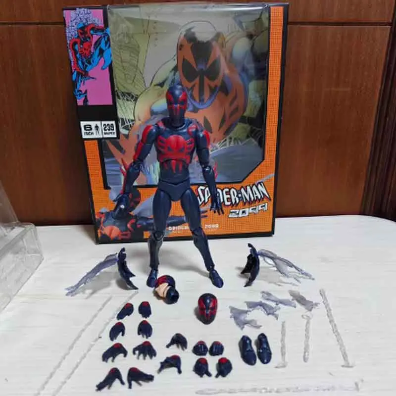 

Новые точечные товары Marvel Comics Multiverse Mafex2099, мультяшная версия модели Человека-паука, украшения, кукла, подарок на день рождения