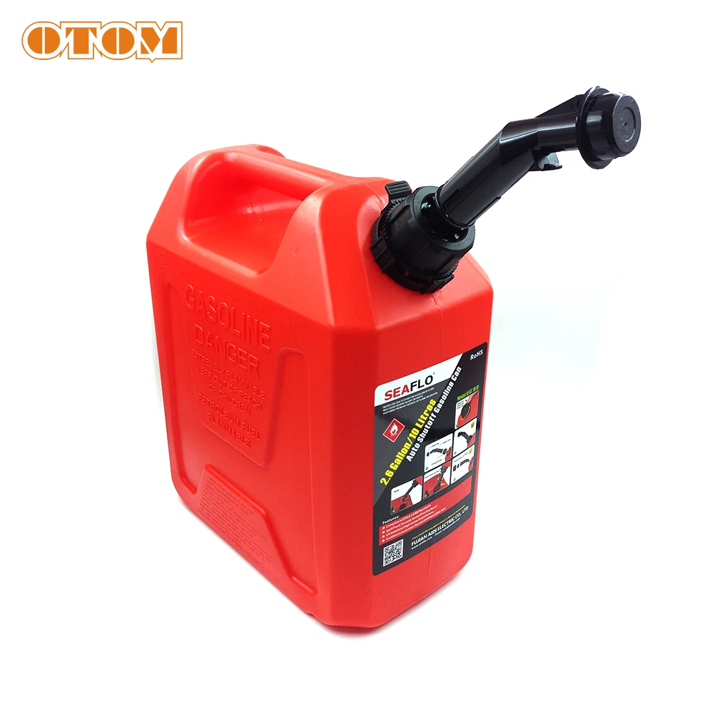 

OTOM 10L Fuel Tanks Plastic Petrol Tank Motorcycle Car Gas Can Gasoline Oil Container Fuel Canister ATV UTV Universal Accessorie