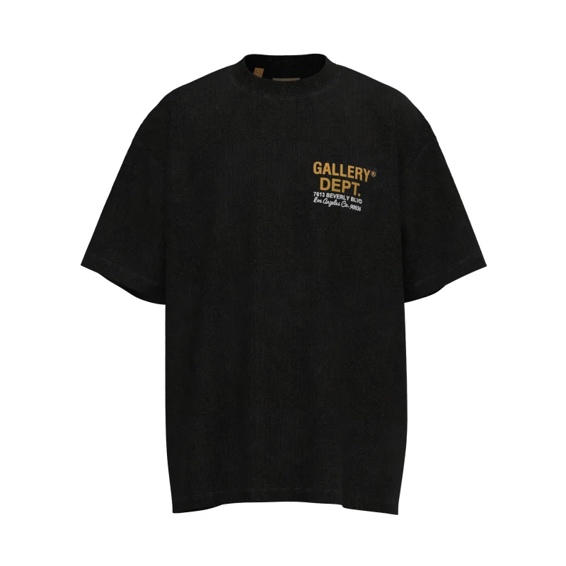 Gallery Dept Vintage Washed Old Cartoon Car Short Sleeve Vintage Loose Casual T-Shirt Summer