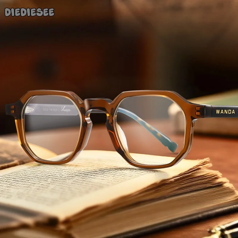 

DIEDIESEE New Retro Board Frame Anti Blue Light Flat Lens Frame Can Be Equipped With Myopia And Hyperopia Lens Frames 22247